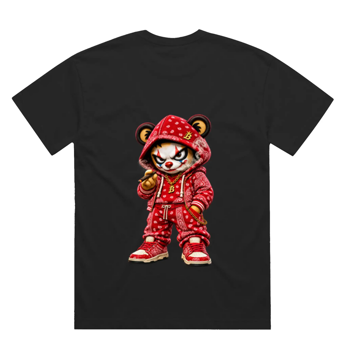 Blicky red bear Block Oversized Tee