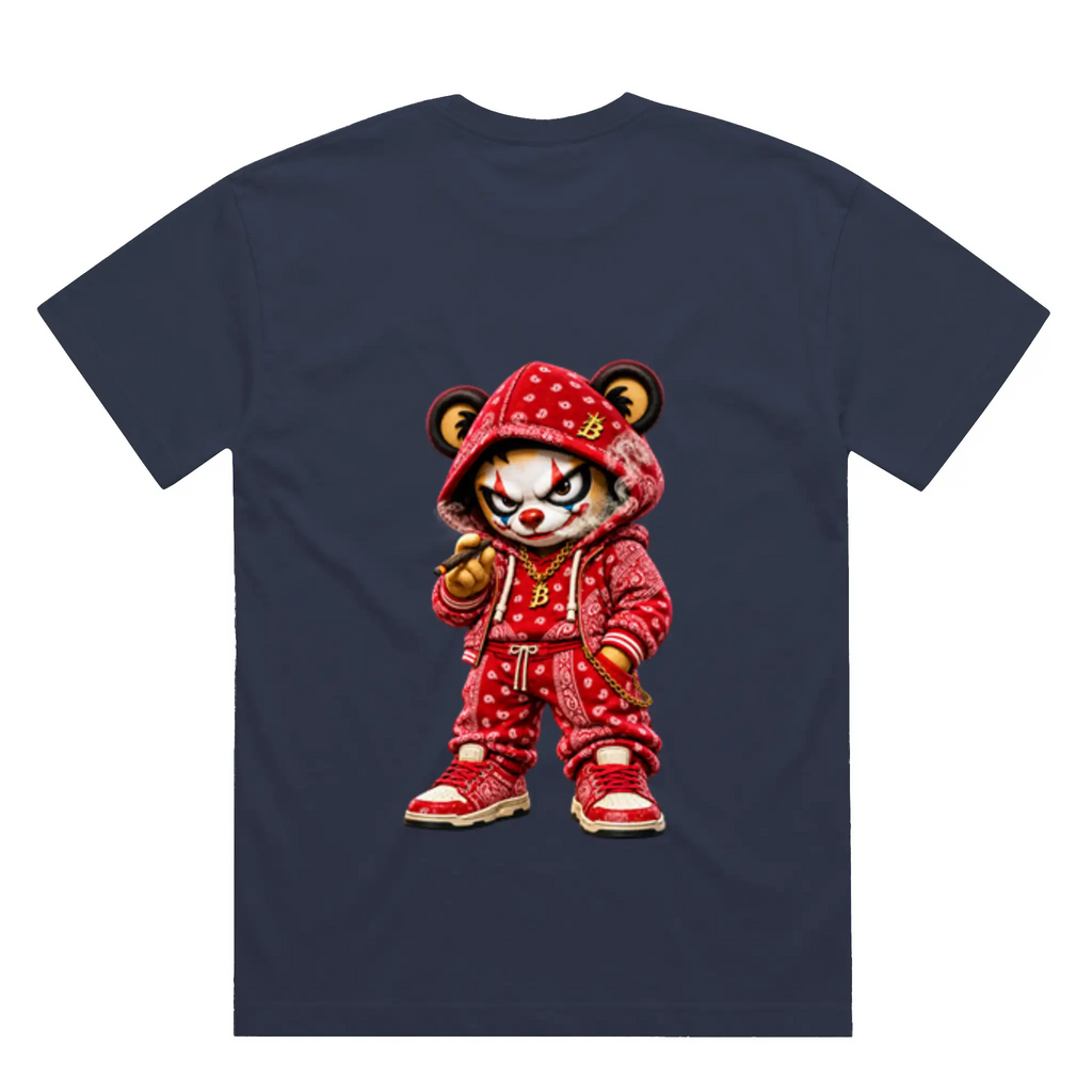 Blicky red bear Block Oversized Tee
