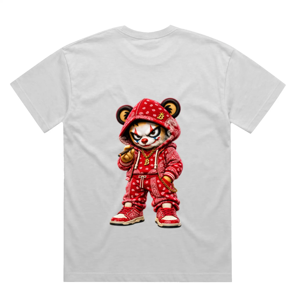 Blicky red bear Block Oversized Tee
