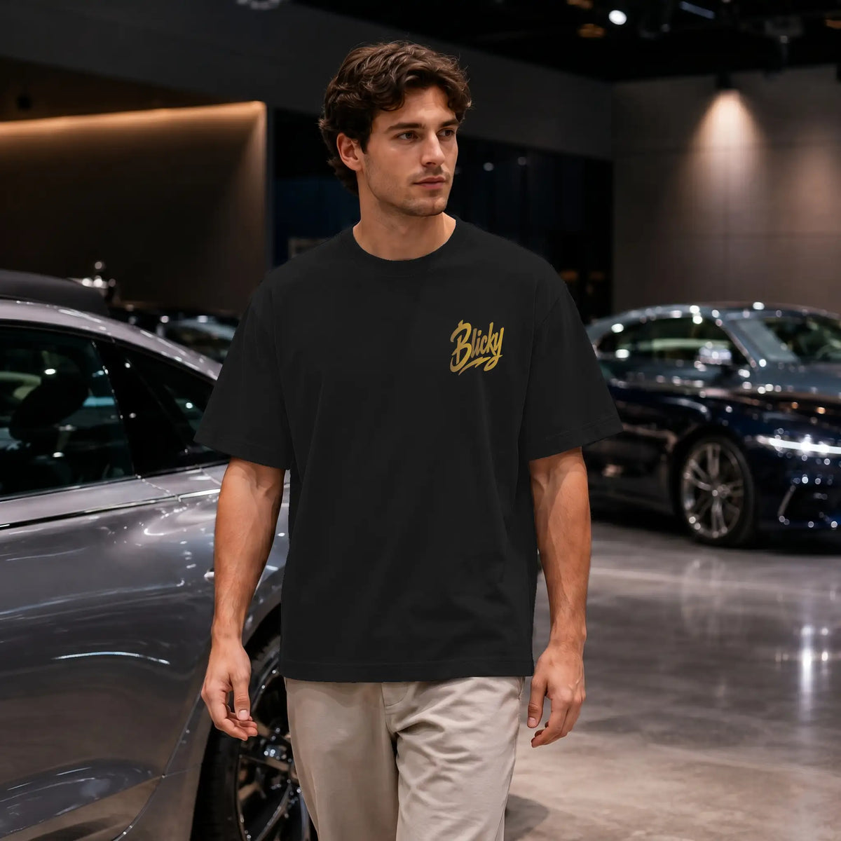 Blicky crowned gold B Oversized Tee