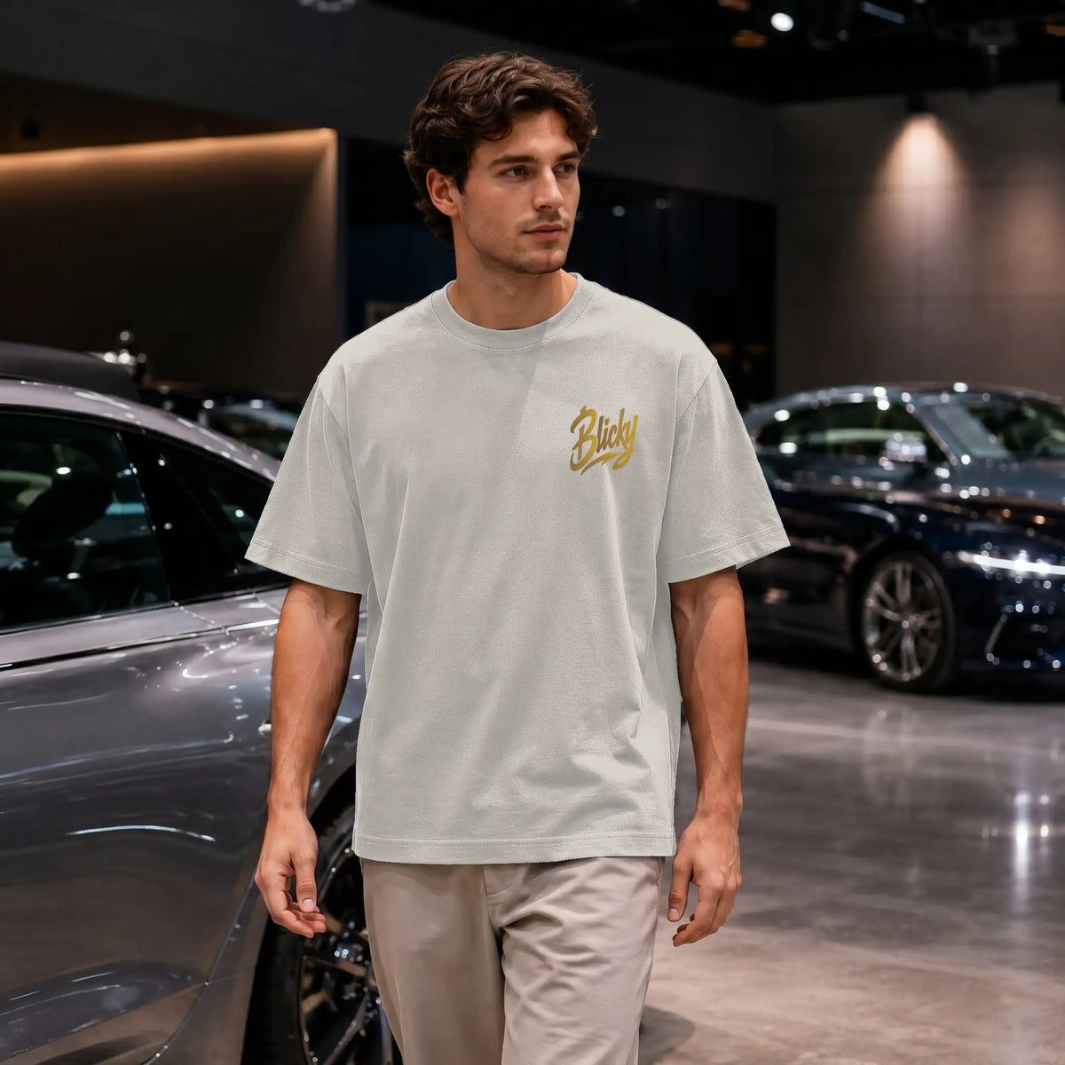 Blicky crowned gold B Oversized Tee