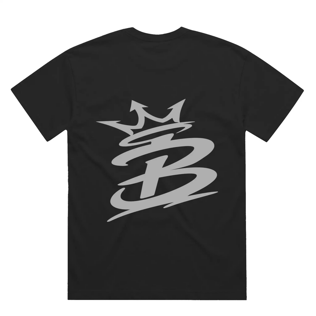 Blicky crowned B silver Oversized Tee