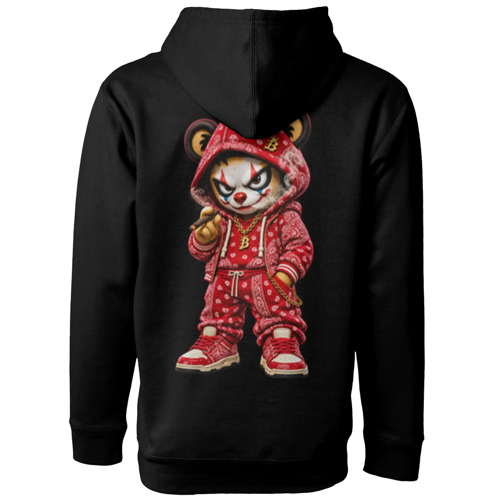 Blicky red bear pullover hoody