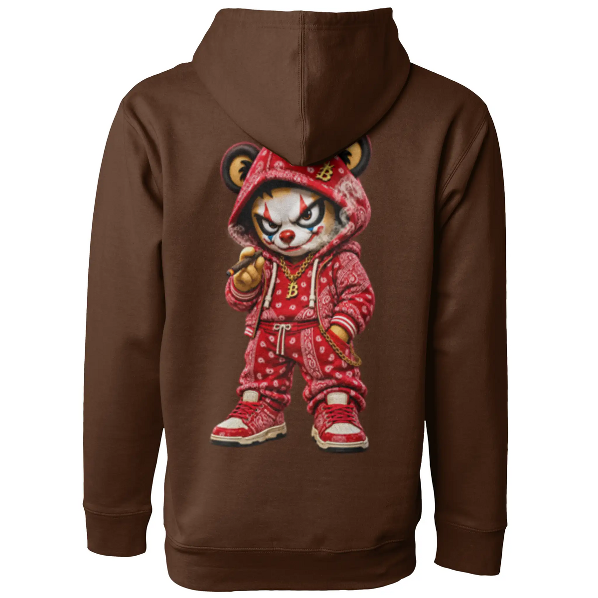 Blicky red bear pullover hoody