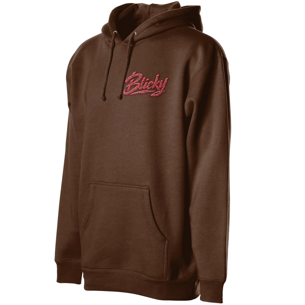 Blicky red bear pullover hoody