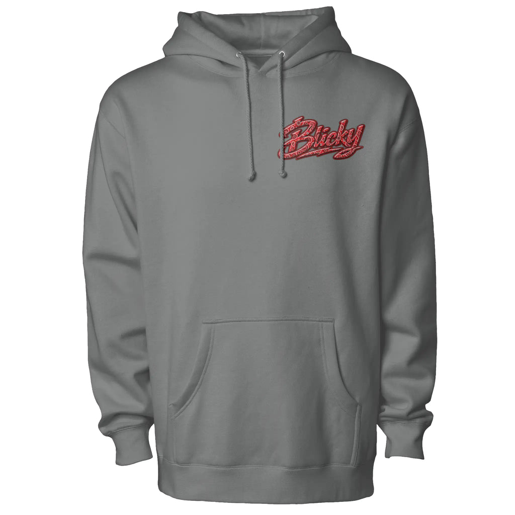 Blicky red bear pullover hoody