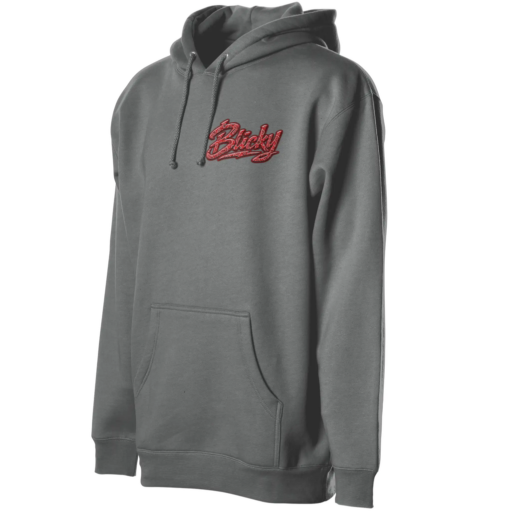 Blicky red bear pullover hoody