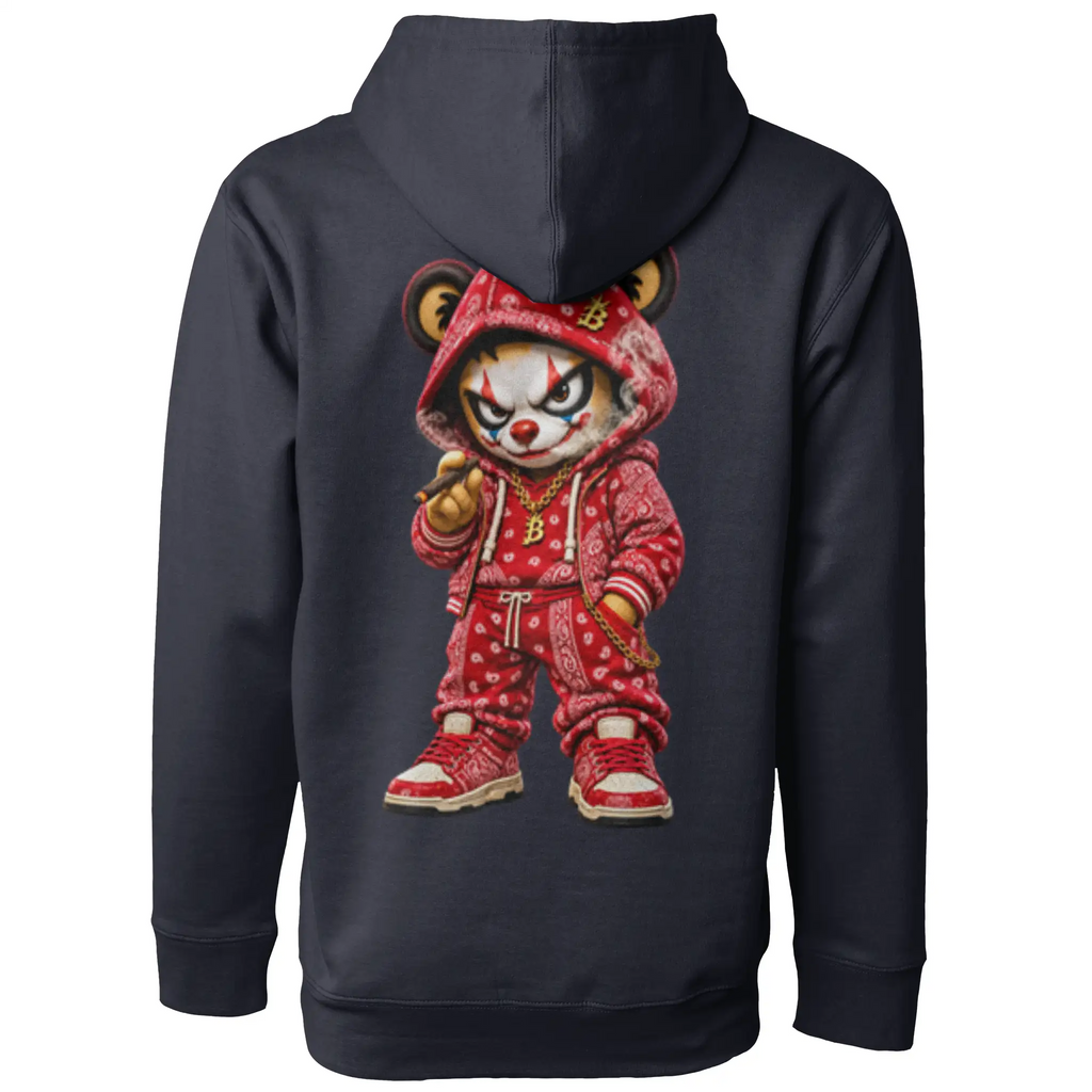 Blicky red bear pullover hoody