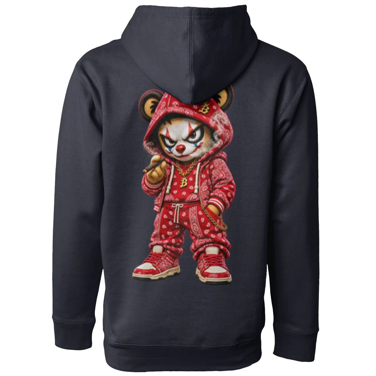 Blicky red bear pullover hoody