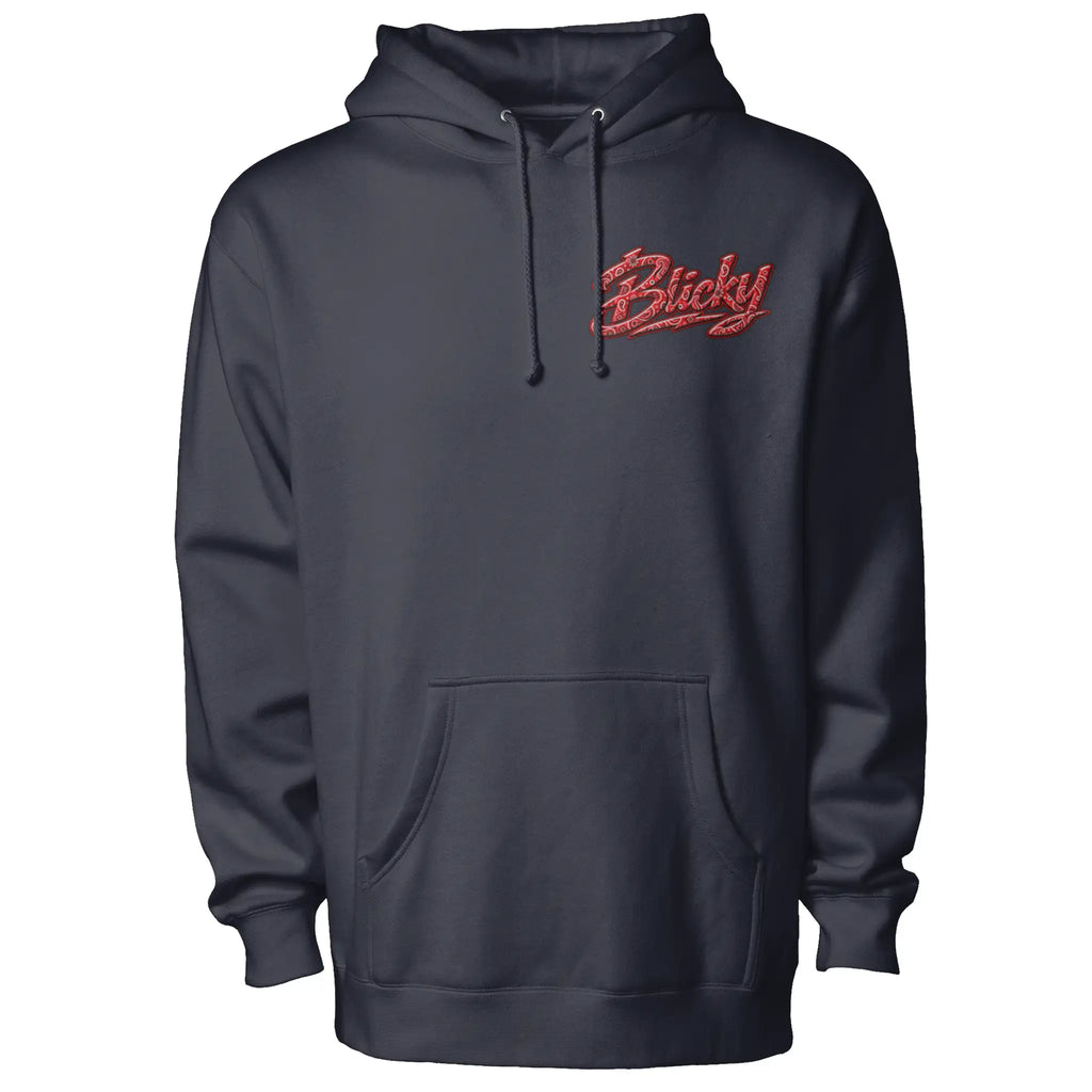 Blicky red bear pullover hoody