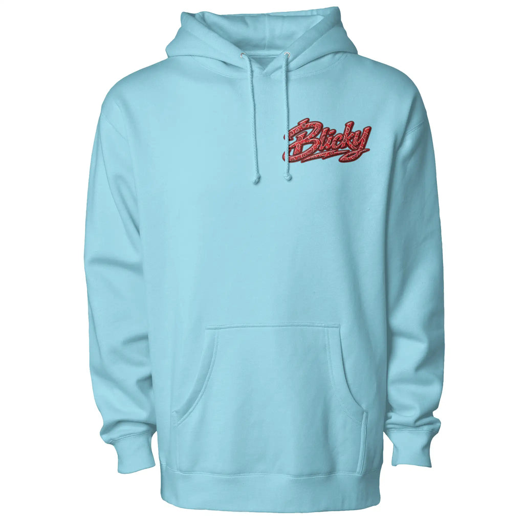 Blicky red bear pullover hoody