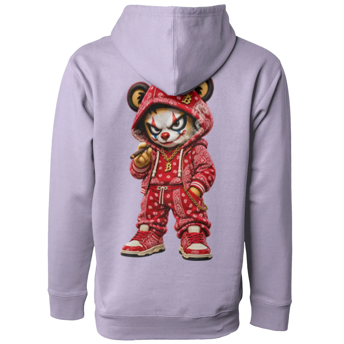 Blicky red bear pullover hoody