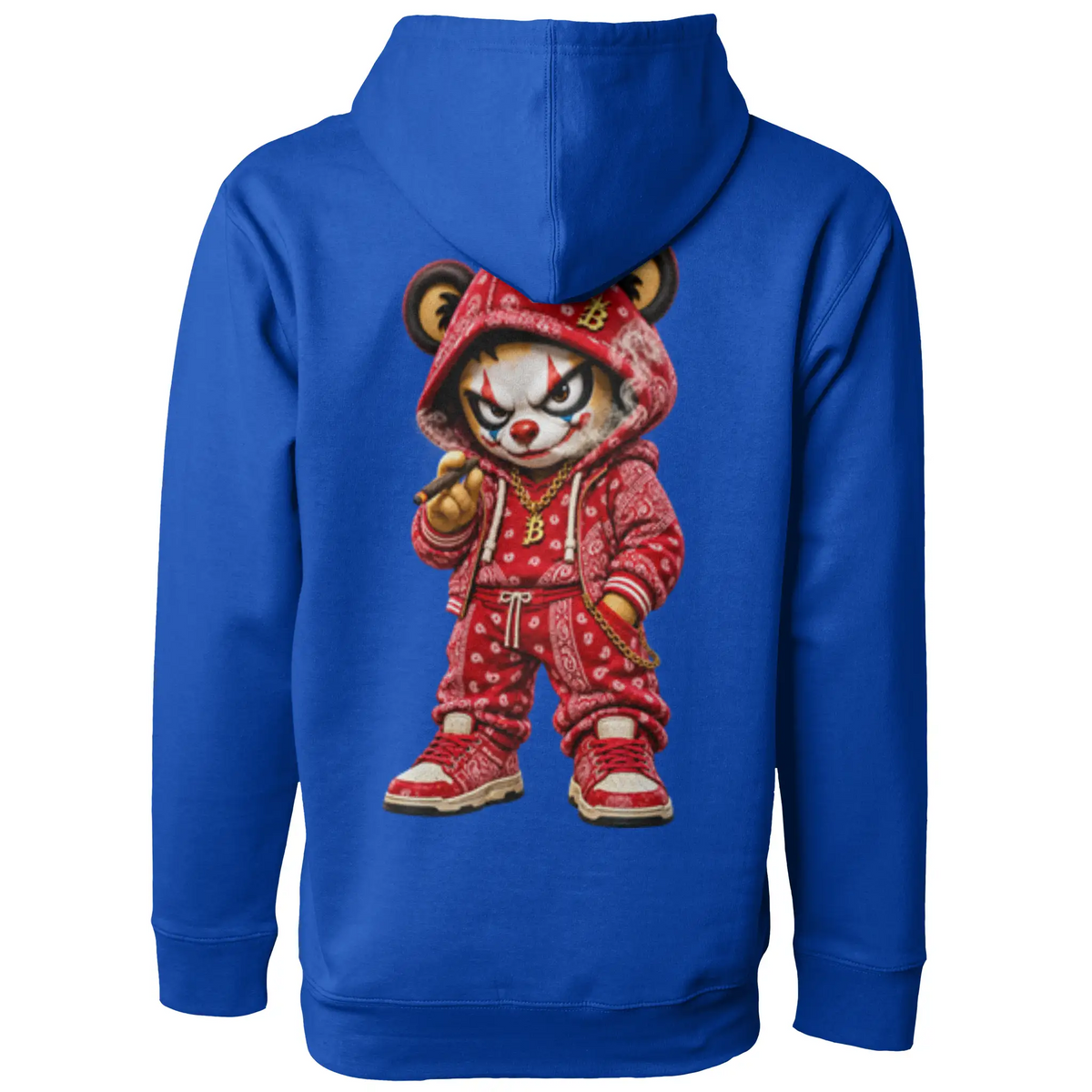 Blicky red bear pullover hoody