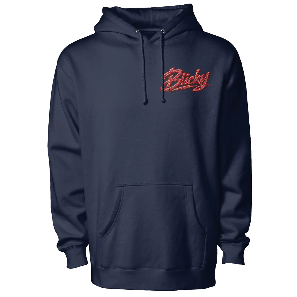 Blicky red bear pullover hoody