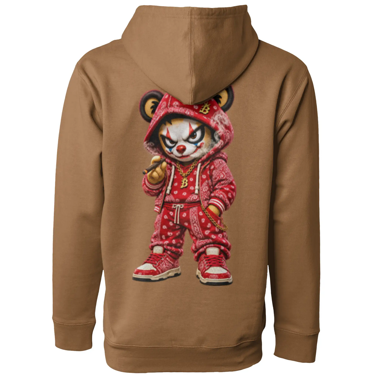 Blicky red bear pullover hoody