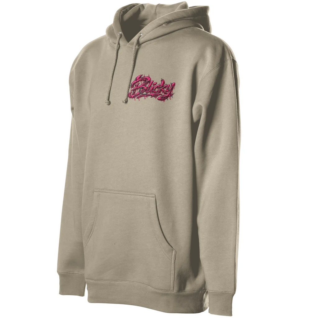 Blicky pullover hoody pink toxic design