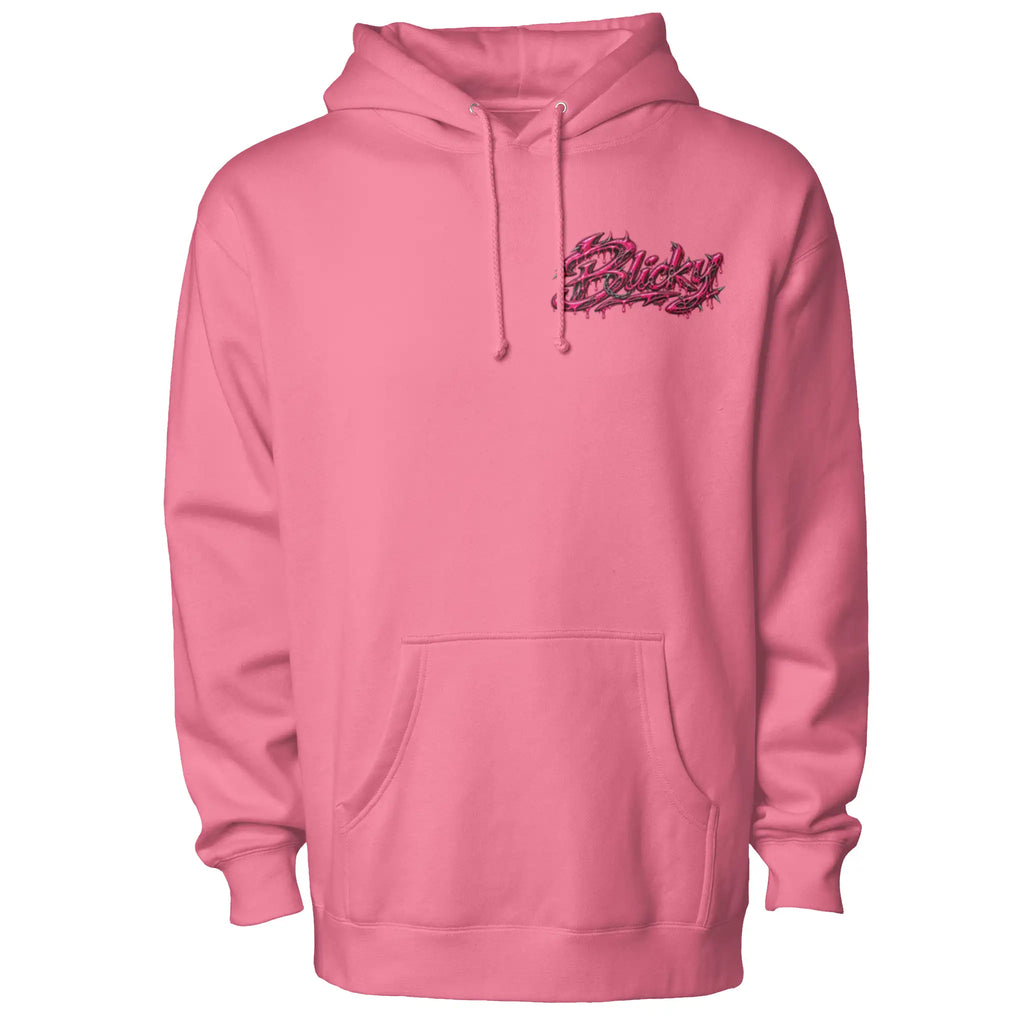 Blicky pullover hoody pink toxic design