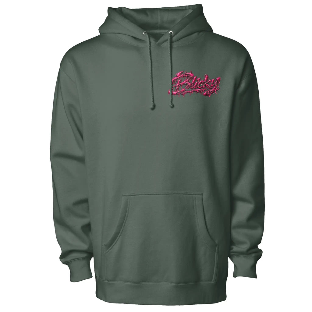 Blicky pullover hoody pink toxic design
