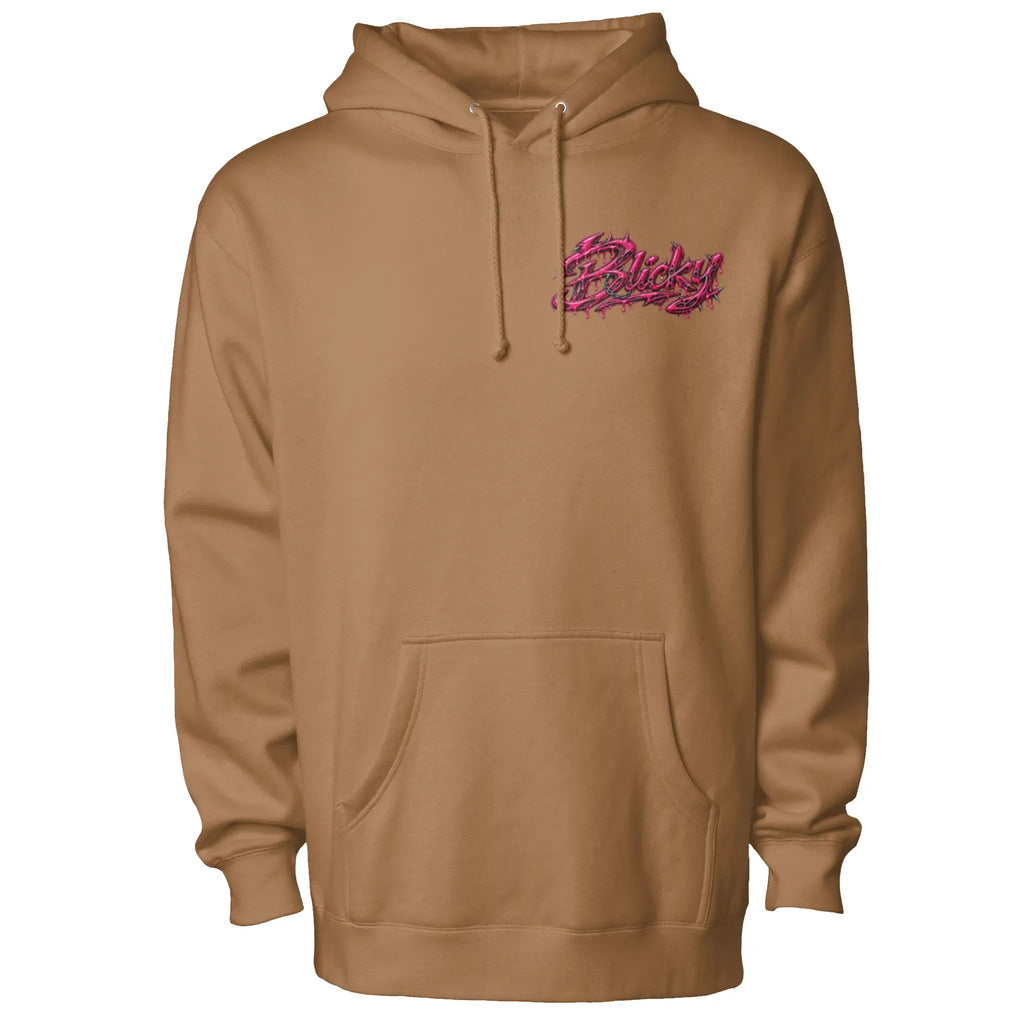 Blicky pullover hoody pink toxic design
